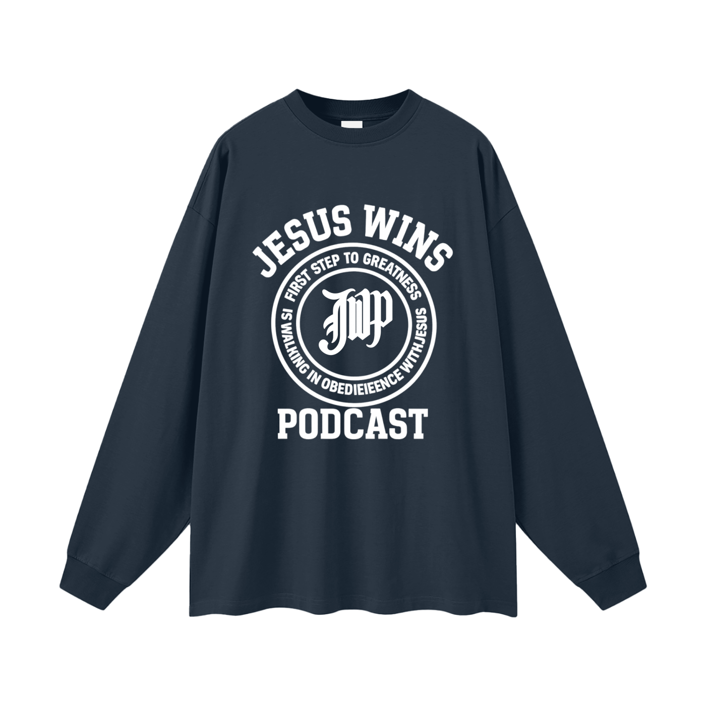 Navy JWP oversized Unisex Long Sleeve T-Shirt