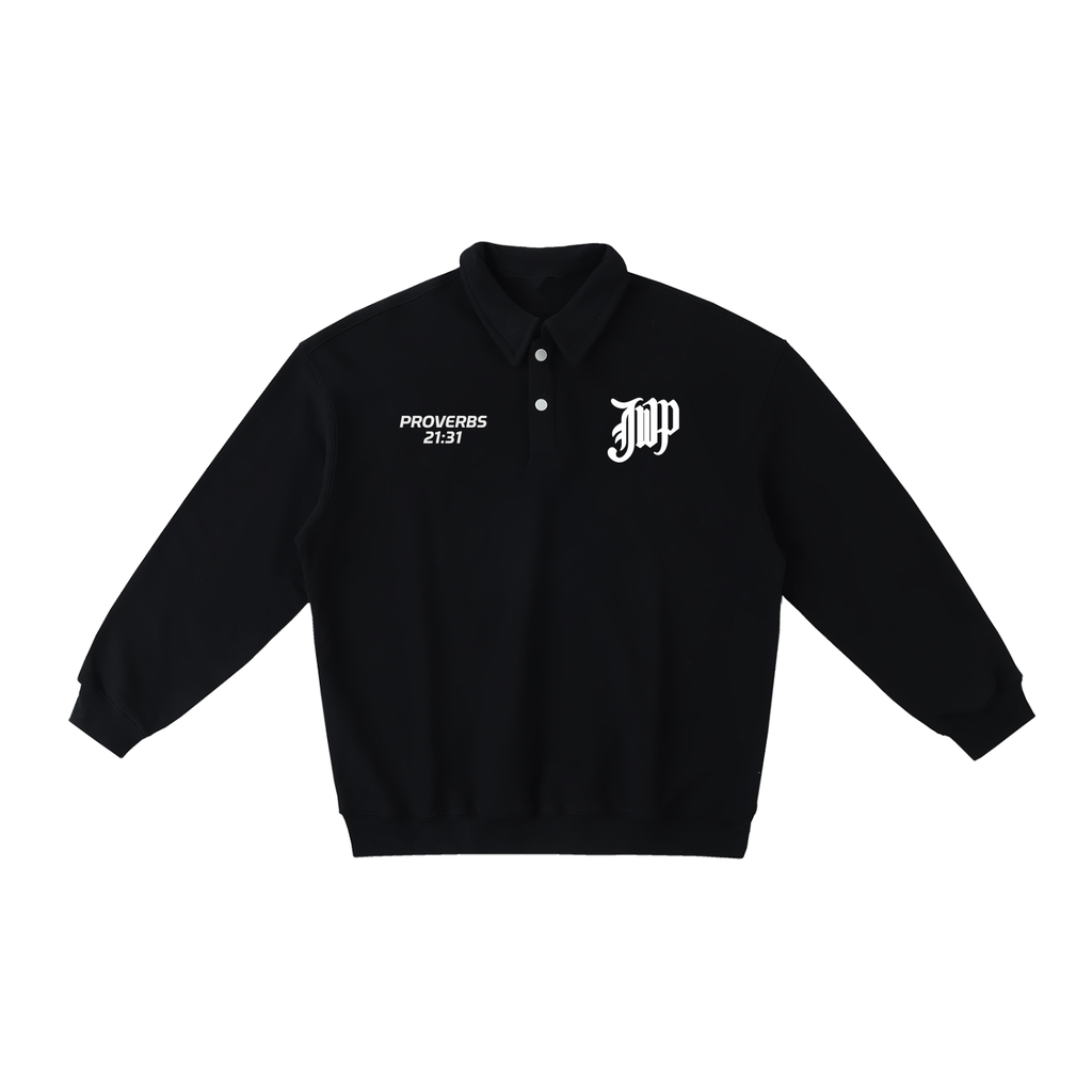 Heavyweight JWP Polo-Collar Sweatshirt