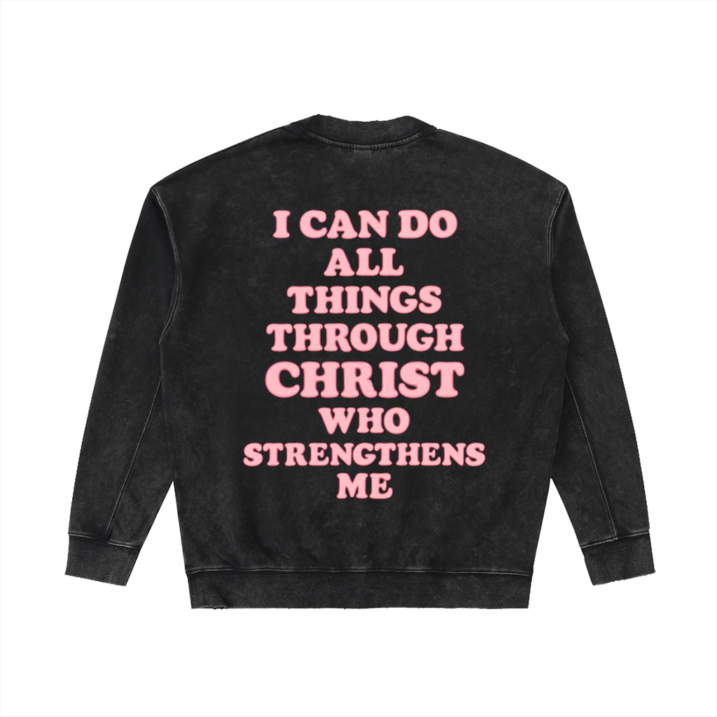 Phil 4:13 JWP drop Shoulder Crewneck Sweatshirt
