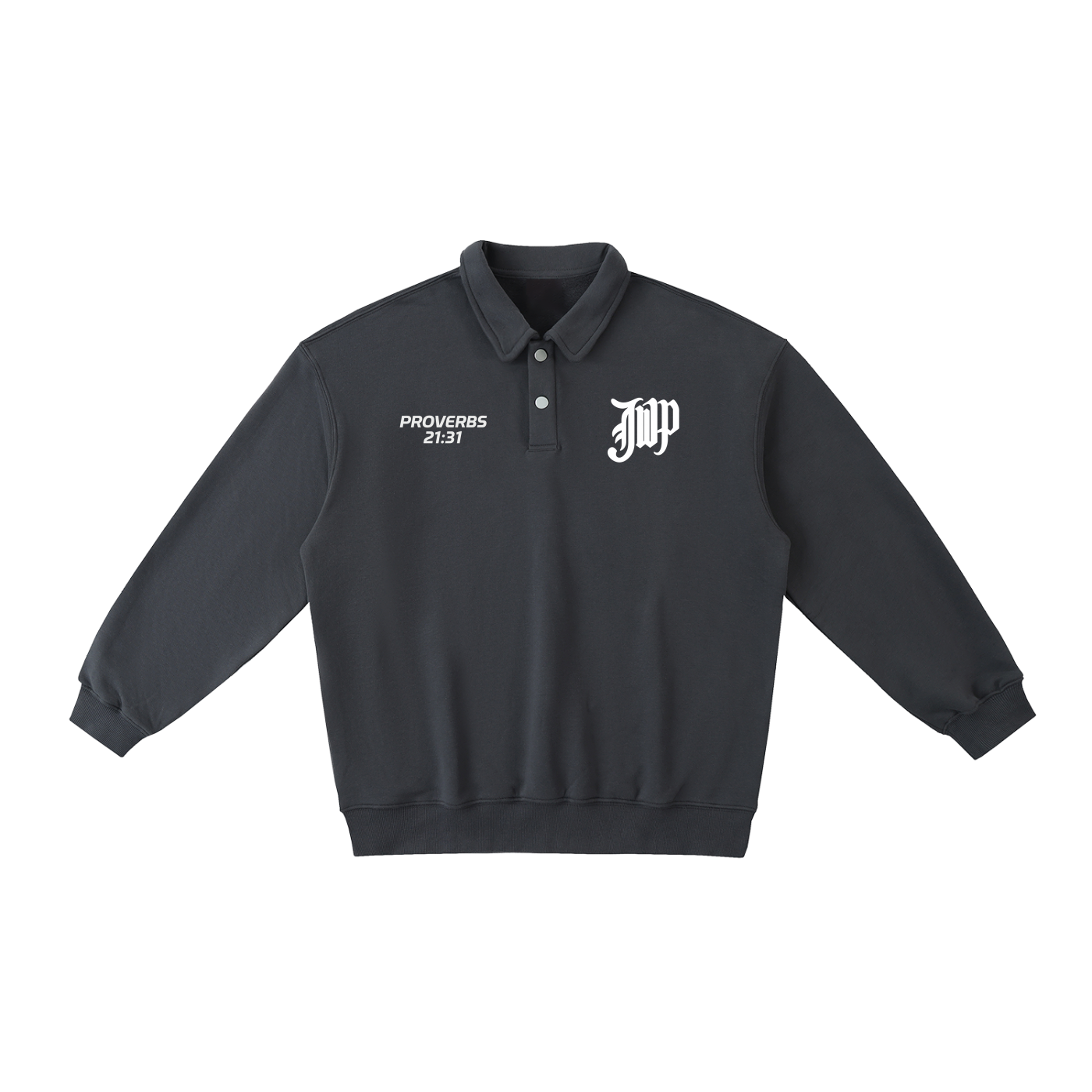 Heavyweight JWP Polo-Collar Sweatshirt