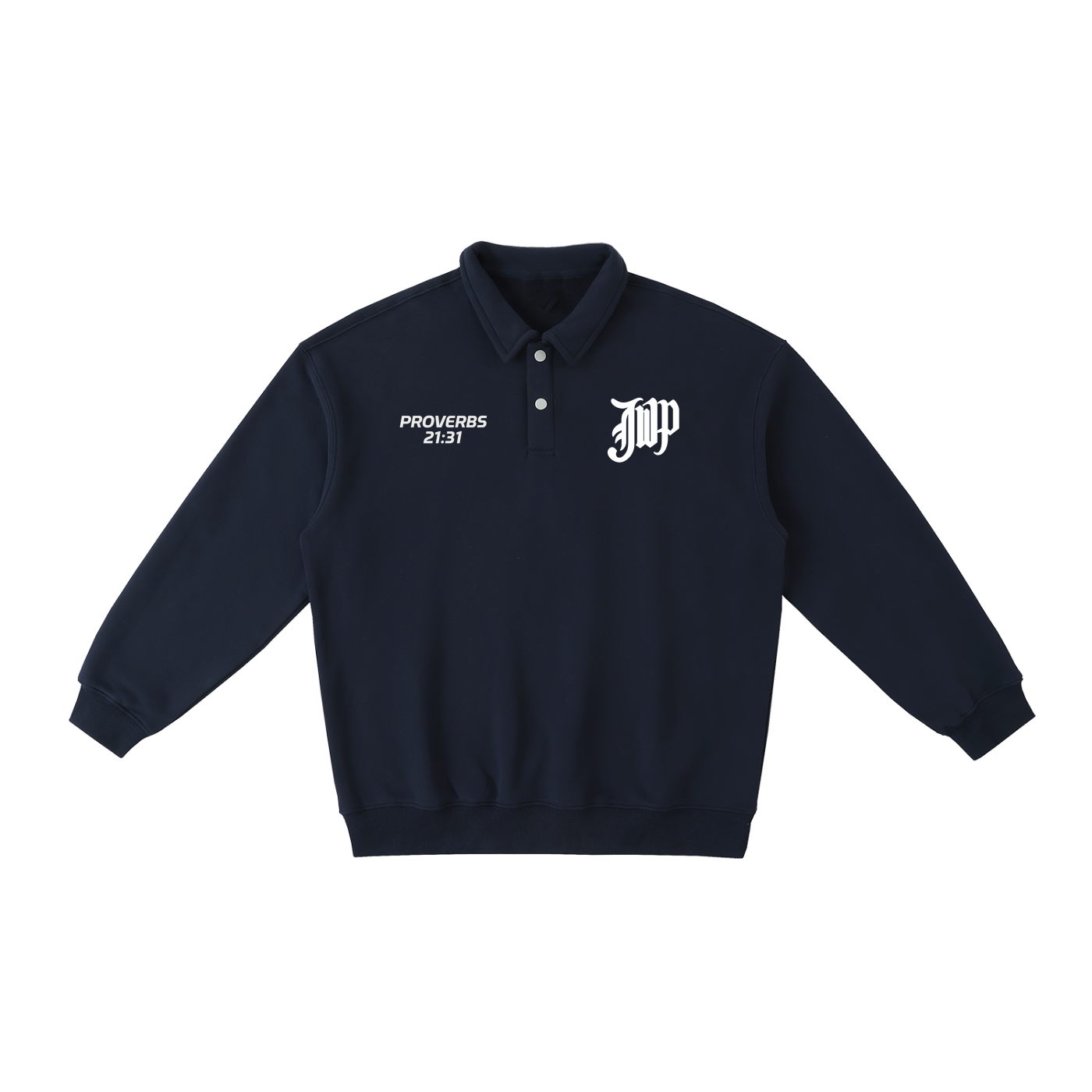 Heavyweight JWP Polo-Collar Sweatshirt