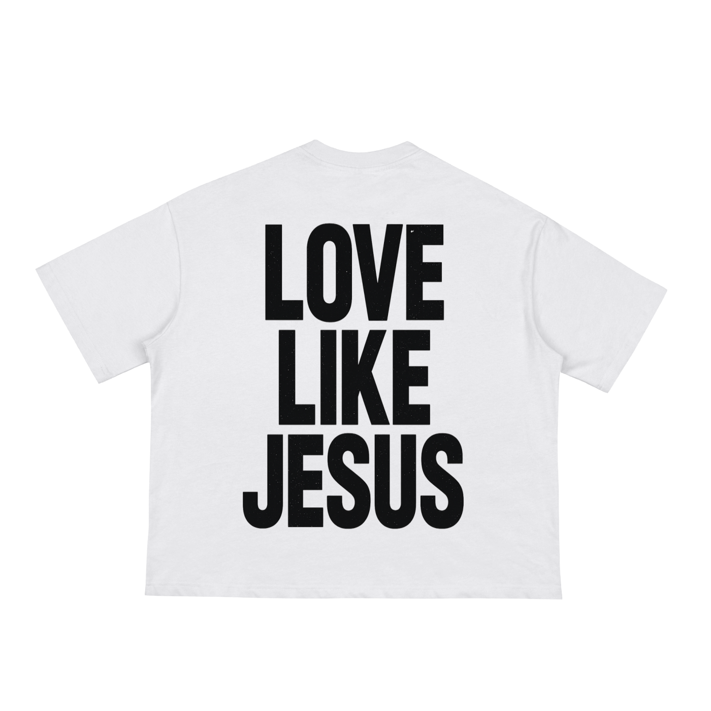 Black & White "Love Like Jesus" boxy tee
